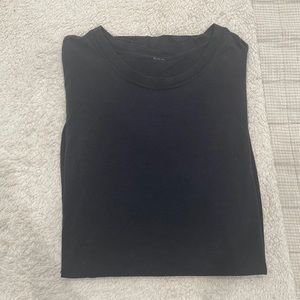 Lululemon Plain Black Cotton Like T